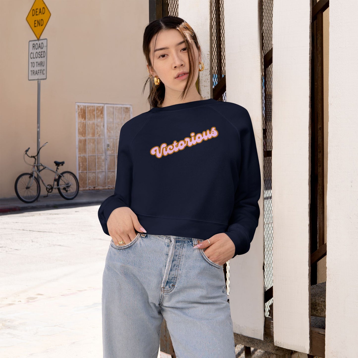 Victorious Cropped Pullover — Women's Cropped Fleece Pullover