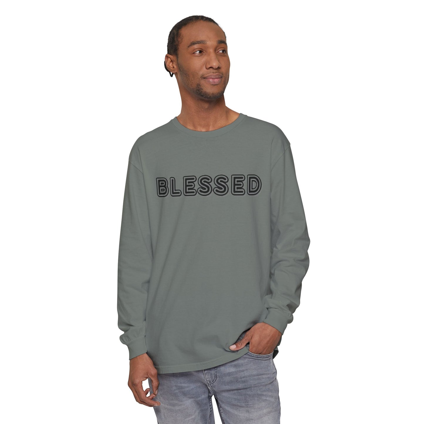 Blessed Long Sleeve Tee — Garment-Dyed Unisex Long Sleeve Shirt