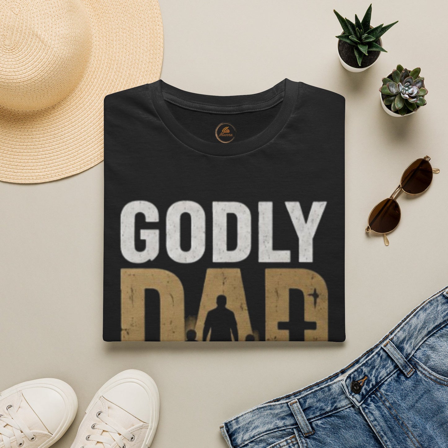 Godly Dad T-Shirt — Faithful, Praying & Protective Christian Father Tee