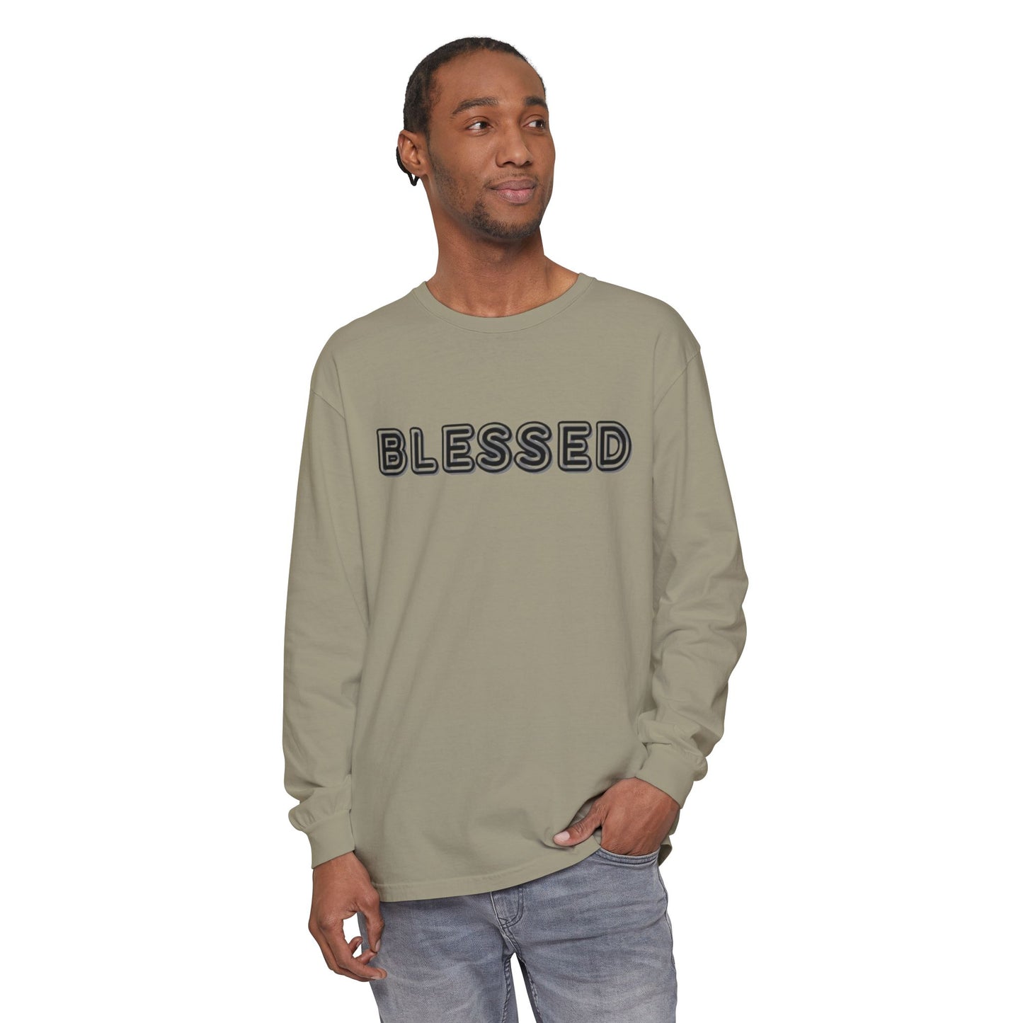 Blessed Long Sleeve Tee — Garment-Dyed Unisex Long Sleeve Shirt