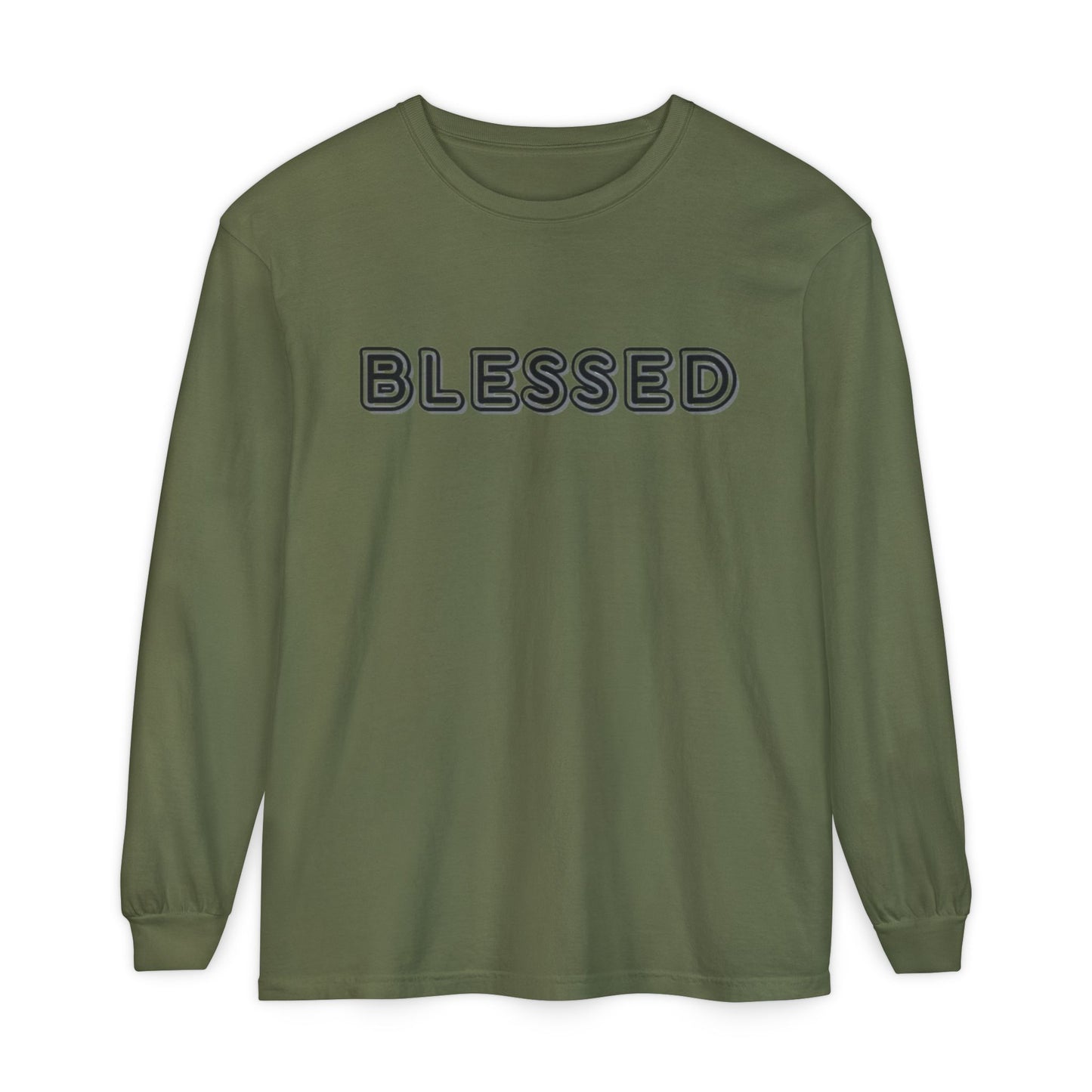 Blessed Long Sleeve Tee — Garment-Dyed Unisex Long Sleeve Shirt