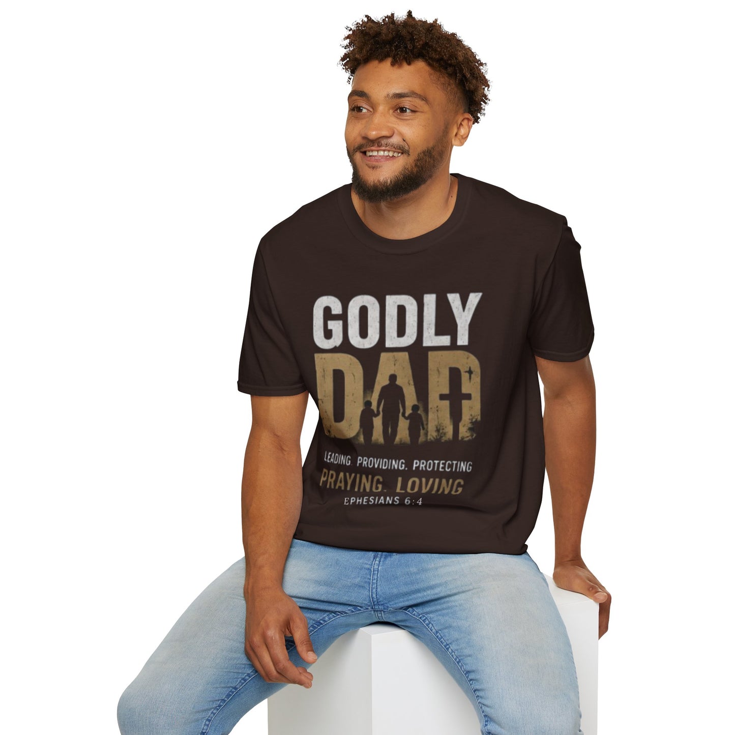 Godly Dad T-Shirt — Faithful, Praying & Protective Christian Father Tee