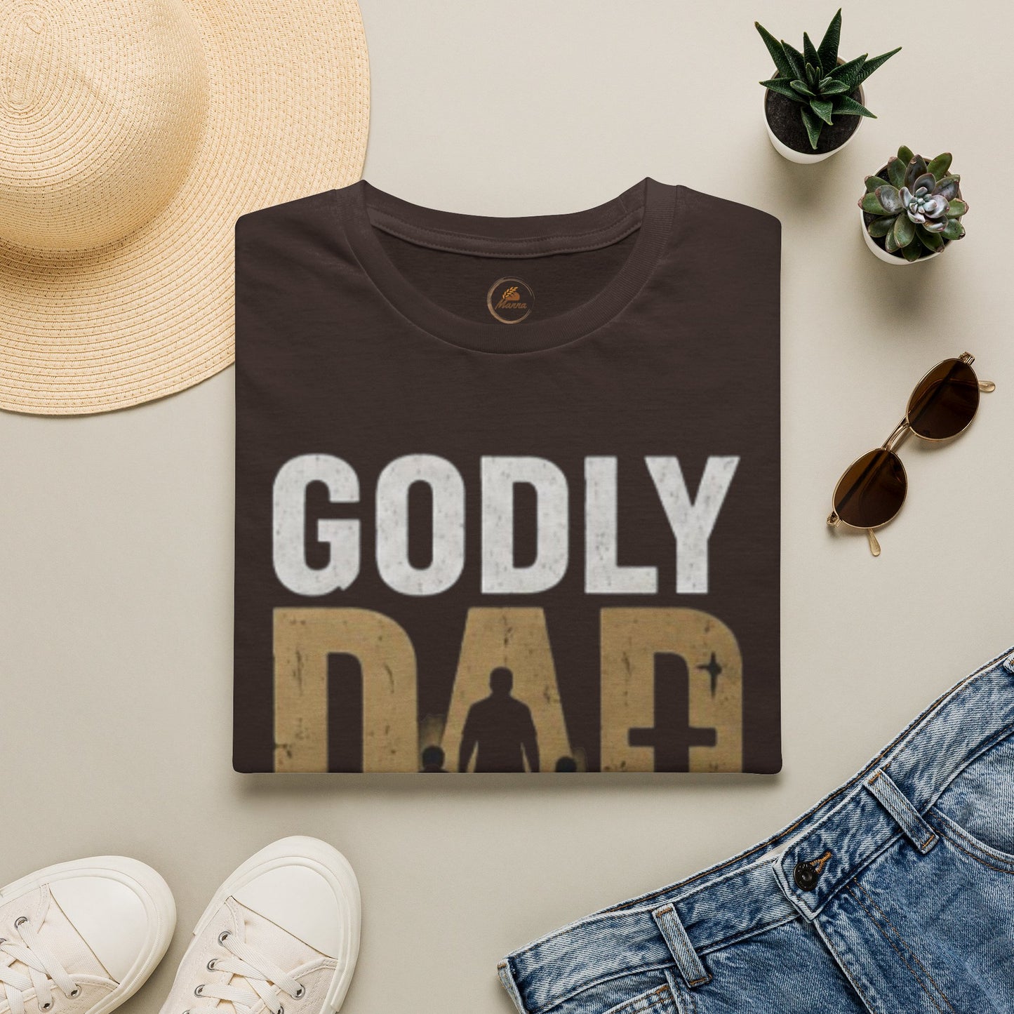 Godly Dad T-Shirt — Faithful, Praying & Protective Christian Father Tee