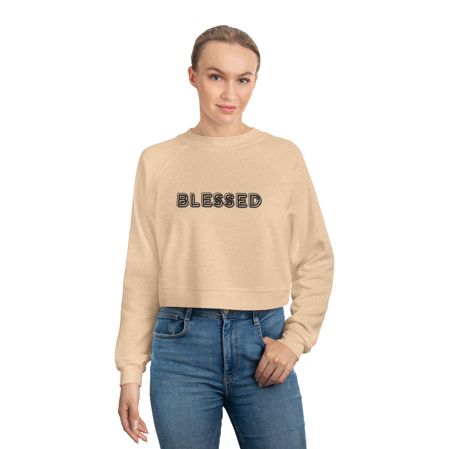 Blessed Cropped Pullover — Women's Cropped Fleece Pullover