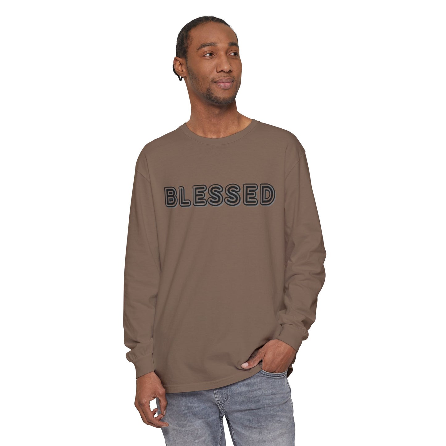 Blessed Long Sleeve Tee — Garment-Dyed Unisex Long Sleeve Shirt