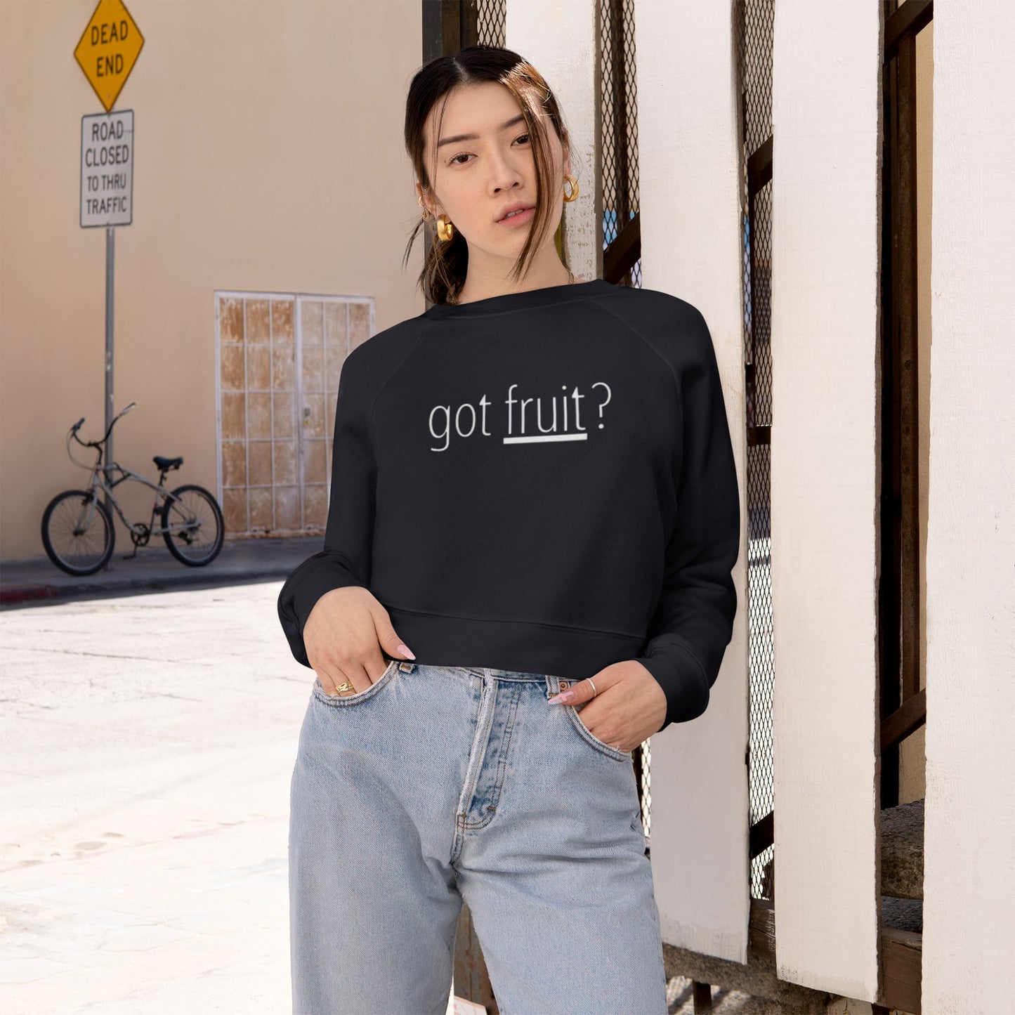 Women's Cropped Pullover — "Got Fruit" (Fruit of the Spirit) Christian Design