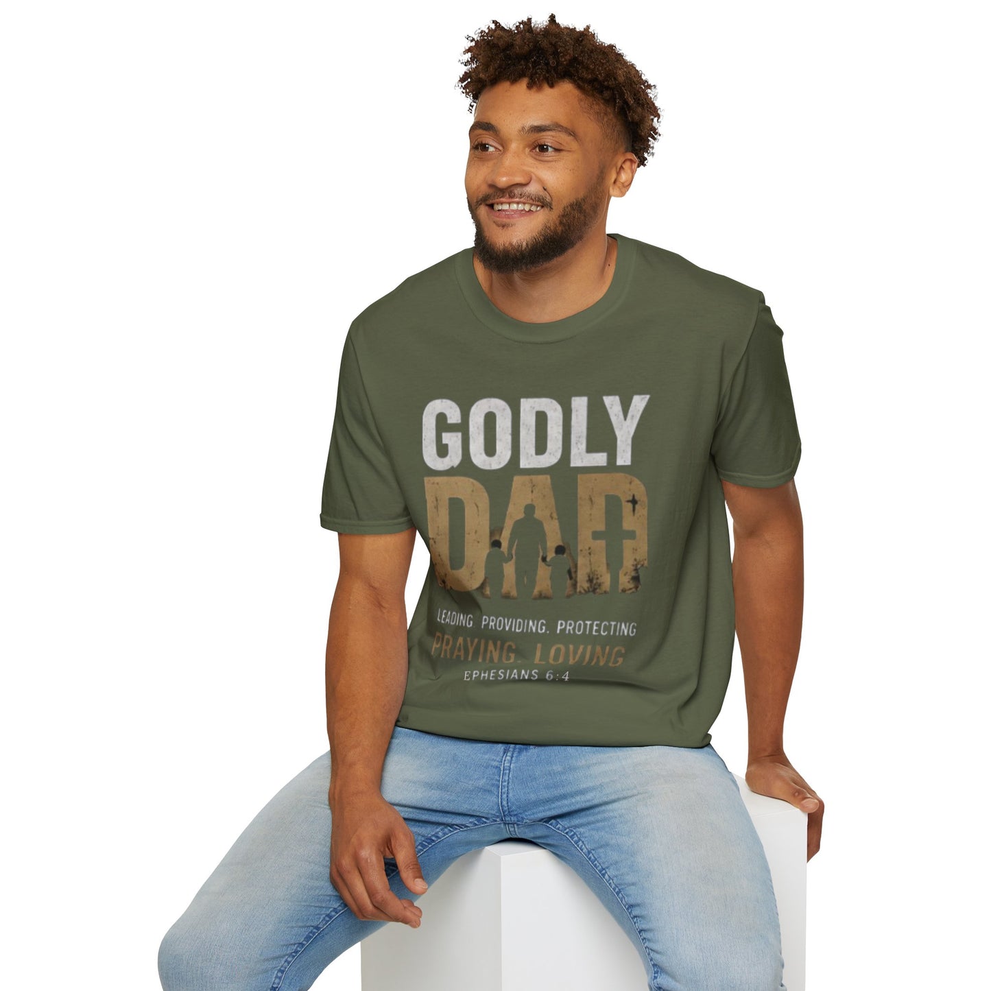 Godly Dad T-Shirt — Faithful, Praying & Protective Christian Father Tee