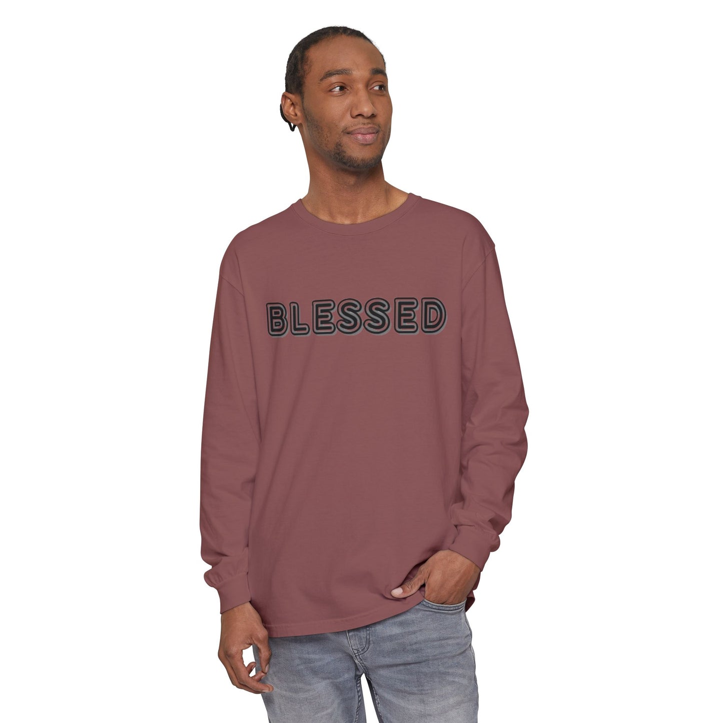 Blessed Long Sleeve Tee — Garment-Dyed Unisex Long Sleeve Shirt