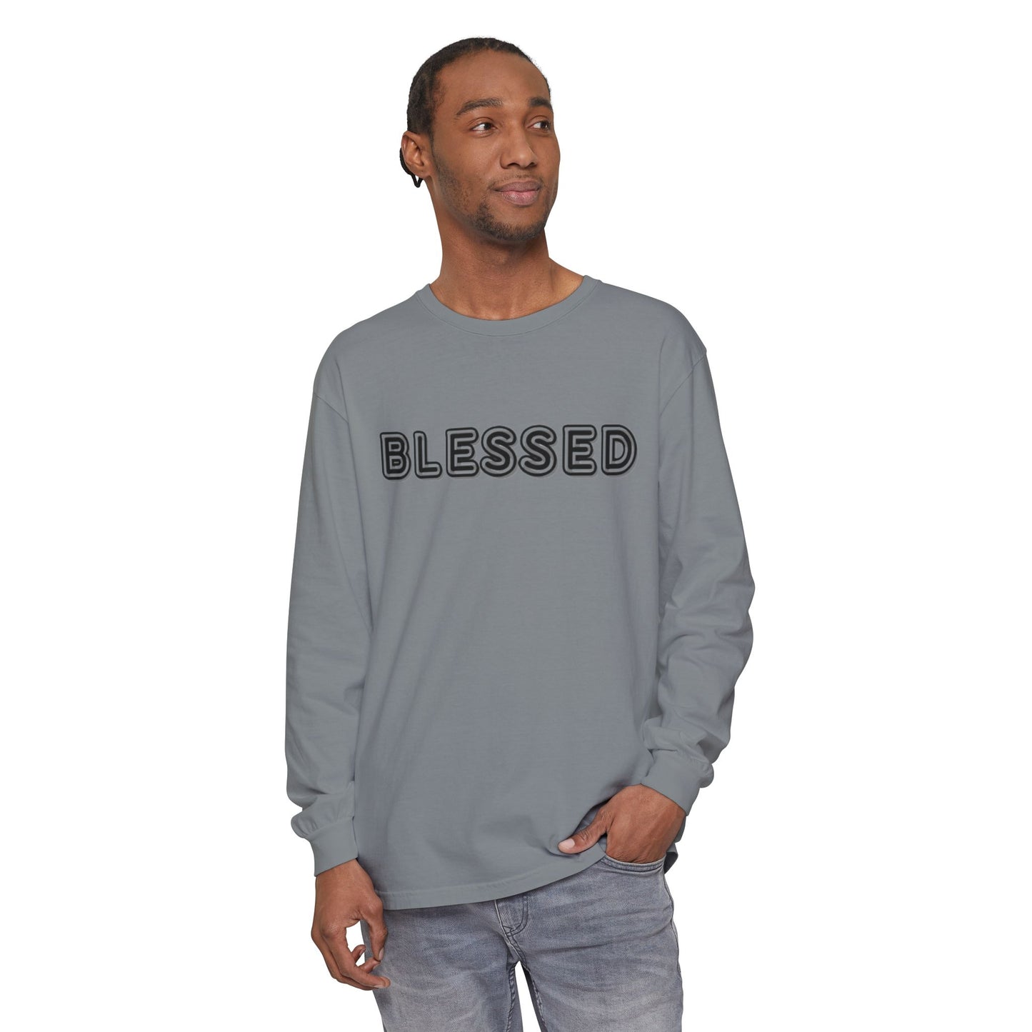 Blessed Long Sleeve Tee — Garment-Dyed Unisex Long Sleeve Shirt