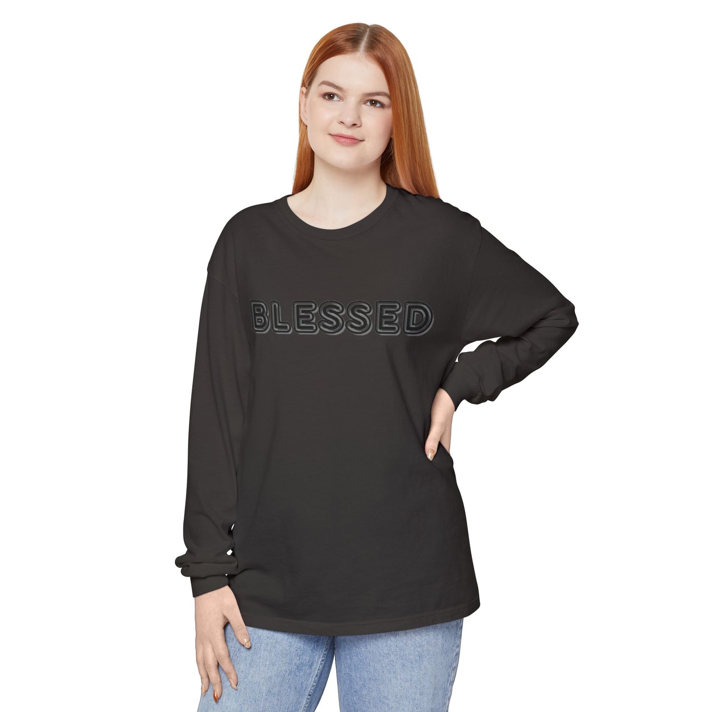Blessed Long Sleeve Tee — Garment-Dyed Unisex Long Sleeve Shirt