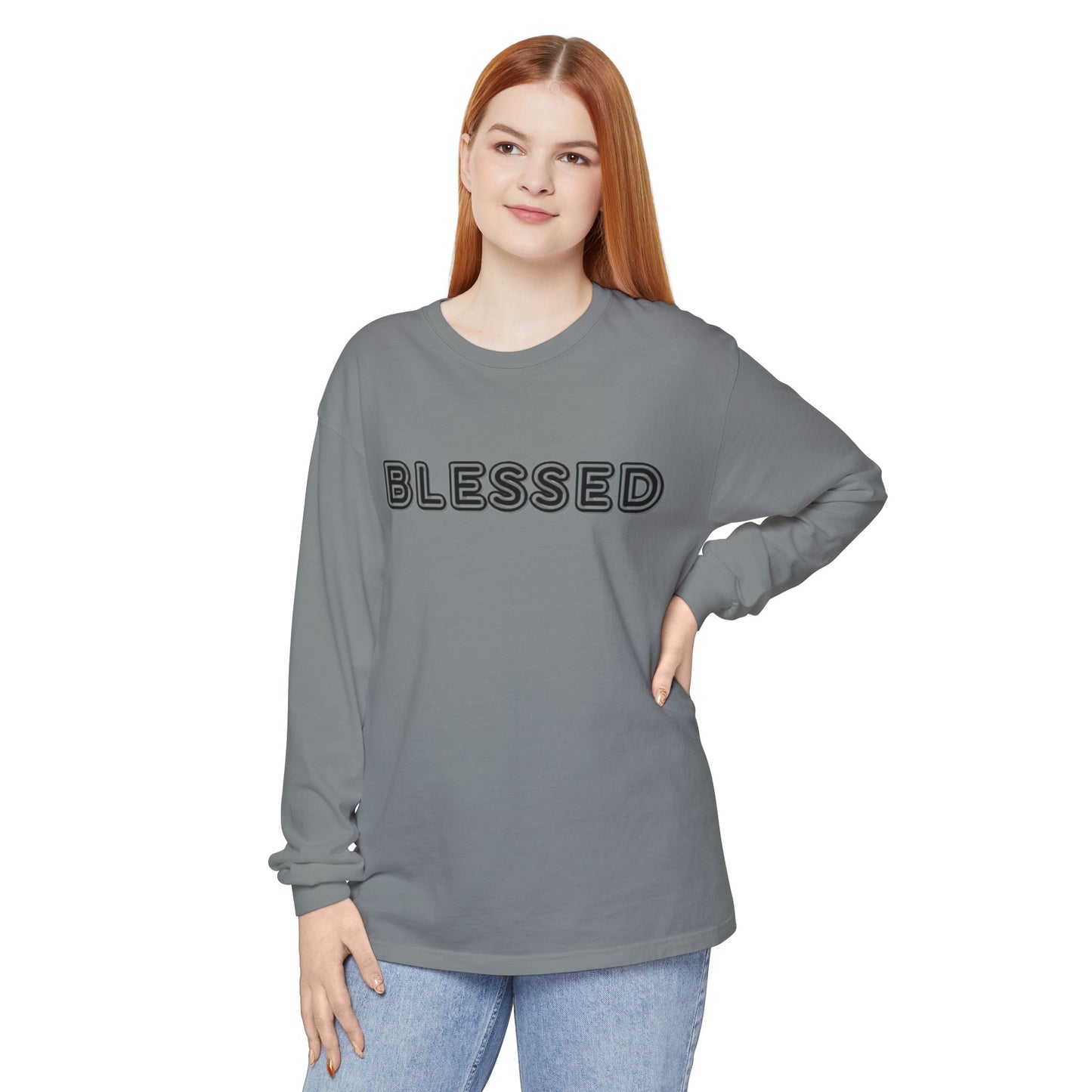 Blessed Long Sleeve Tee — Garment-Dyed Unisex Long Sleeve Shirt