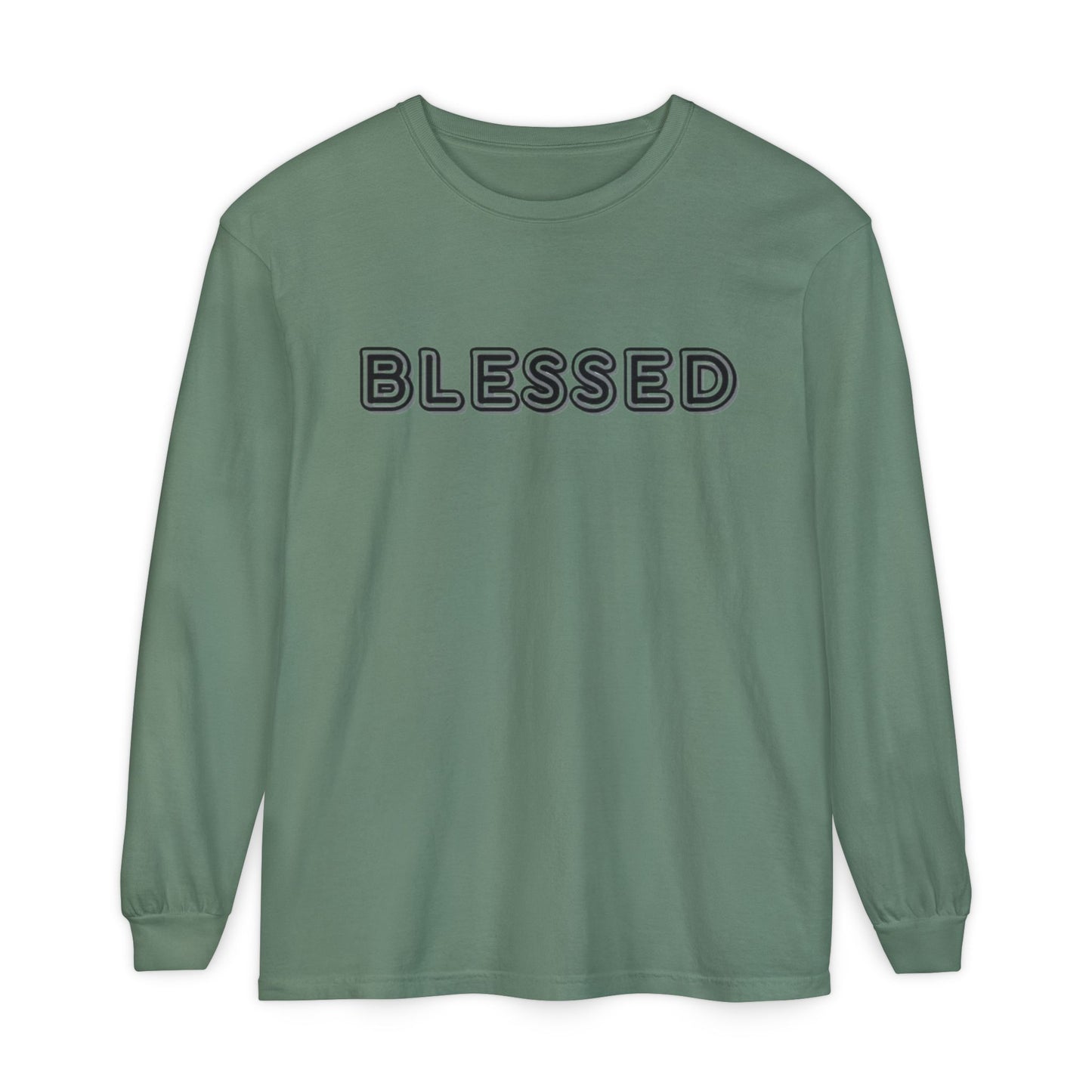 Blessed Long Sleeve Tee — Garment-Dyed Unisex Long Sleeve Shirt